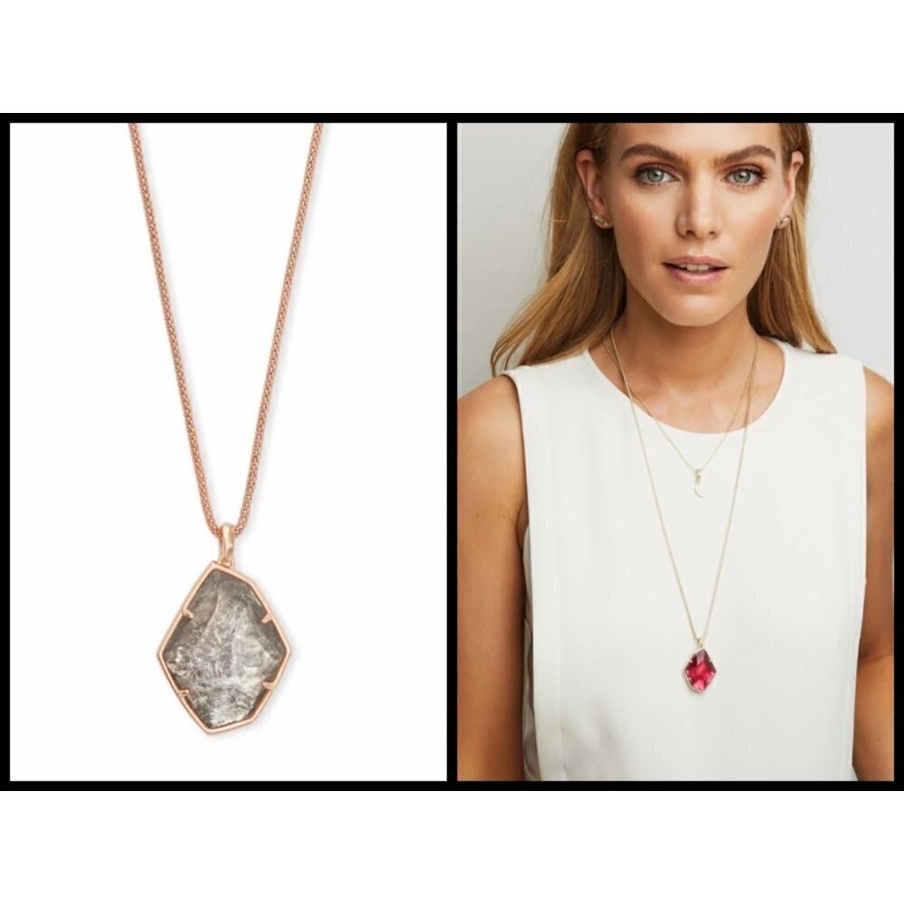 💕KENDRA SCOTT Kalani Pendant Necklace Sable Mica